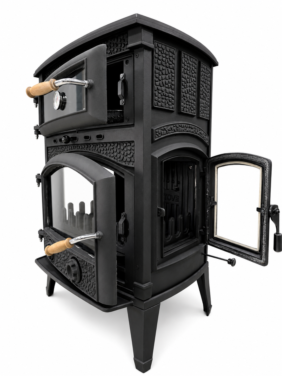 FRS-071YK Fire Stove Fırınlı Döküm Soba Sirius Midi Yan Kapaklı