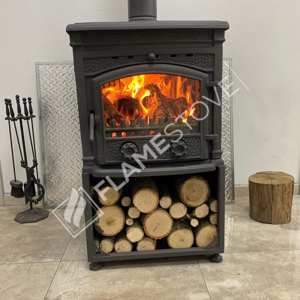 Fire Stove Sirius Maxi Style Fırınlı Döküm Odun Sobası, Çift Yanma, Schott-Robax Cam