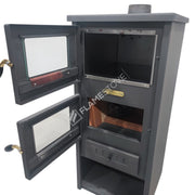Üçlü Set Çelik Soba Ateş Tuğlalı Fırınlı Odunluklu Maşa Takımılı Set