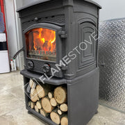 Fire Stove Sirius Maxi Style Fırınlı Döküm Odun Sobası, Çift Yanma, Schott-Robax Cam