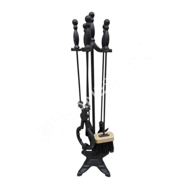 Fire Stove S2 Çelik Soba Seti: Ateş Tuğlalı, Odunluklu, Alüminyum Maşa Takımı