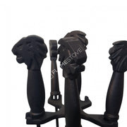 Fire Stove Aslan Başlı Pik Döküm 4'lü Şömine Soba Maşa Takımı Seti