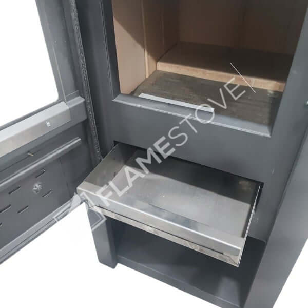 Fire Stove S2 Çelik Soba Seti: Ateş Tuğlalı, Odunluklu, Alüminyum Maşa Takımı