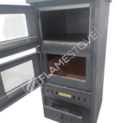 Fire Stove S3 - Çelik Fırınlı Soba: Ateş Tuğlalı, Robax Camlı, 9kW Verimli