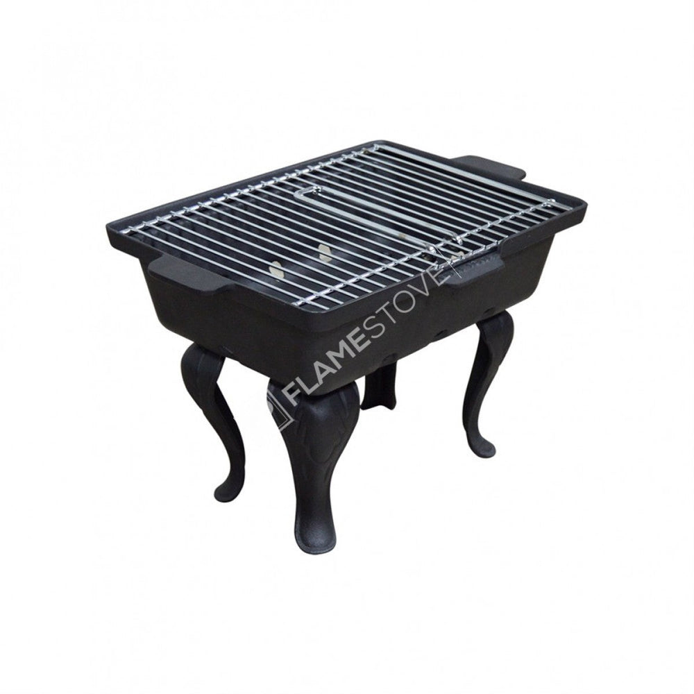 FRS-403 Fire Stove Taşınabilir Dekoratif Kısa Ayaklı Döküm Mangal Barbekü Kömürlü Dayanıklı