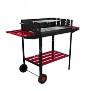 FRS-504K Fire Stove Kırmızı Lüks Tekerlekli Emaye Barbekü