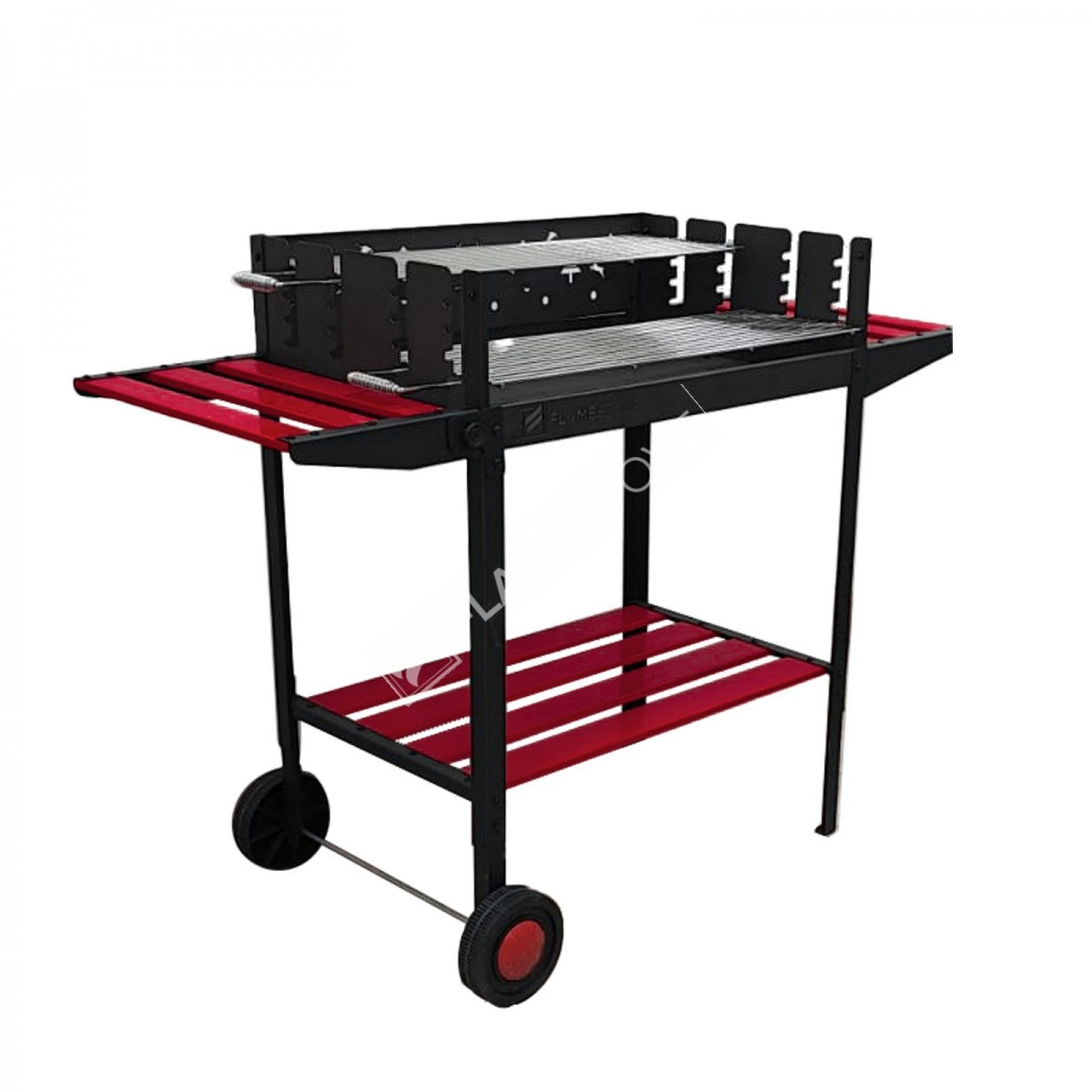 FRS-504K Fire Stove Kırmızı Lüks Tekerlekli Emaye Barbekü