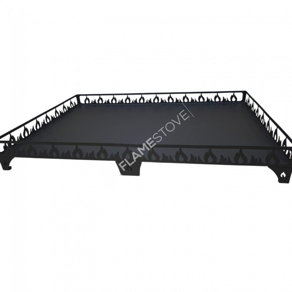 FRS-105A Fire Stove Lazer Kesim Alev Desenli Çelik Soba Altlığı