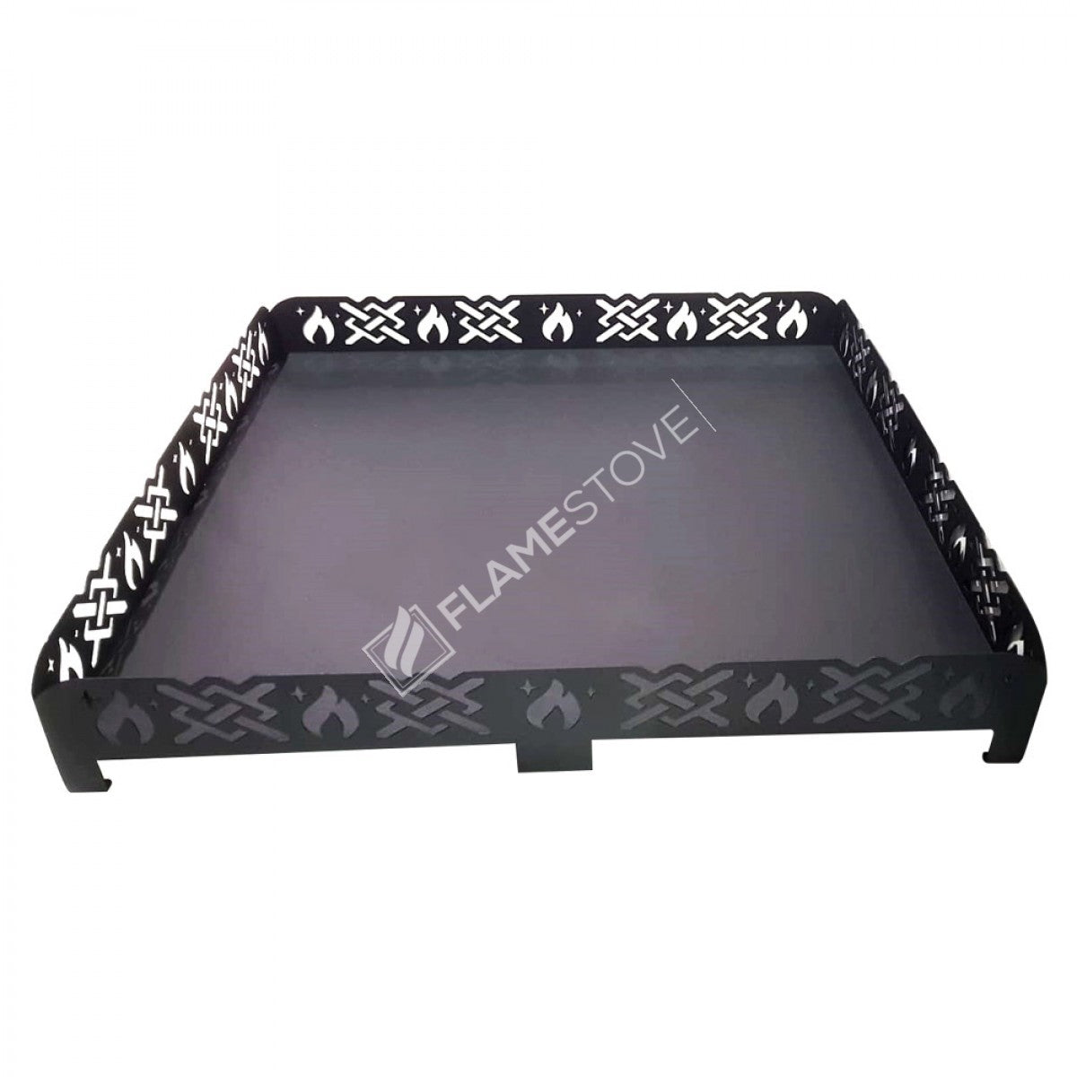 FRS-102Ç Fire Stove 75x75 cm Lazer Kesim Çelik Soba Altlığı
