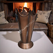 FRS-8192 Fire Stove Paslanmaz Bakır Odunluk, Şık ve Dayanıklı Şömine Odun Kovası, İç/Dış Mekan