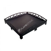 FRS-104A Fire Stove 60x60cm Lazer Kesim Alev Desenli Fırın Boyalı Çelik Soba Altlığı