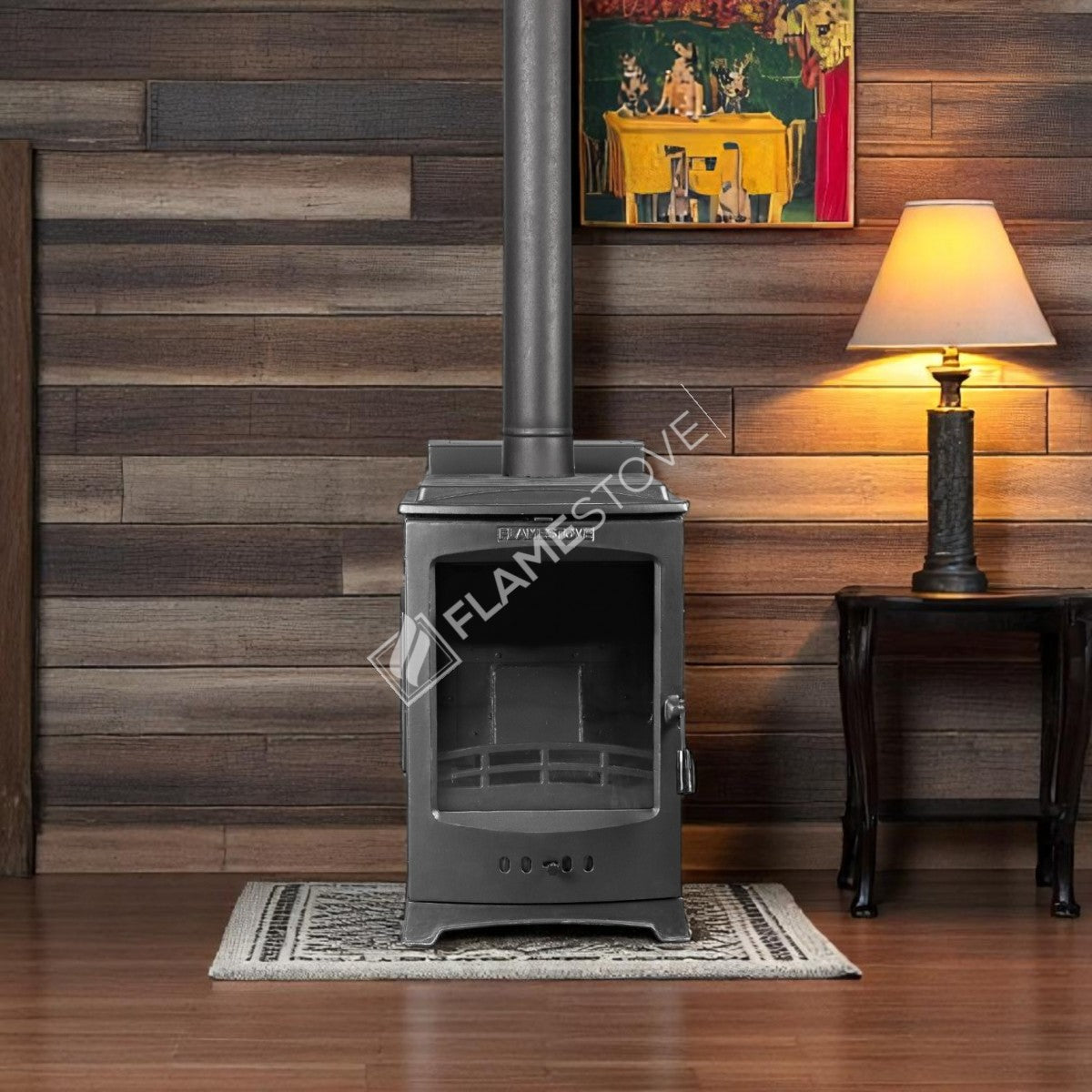 Lodi Lux Pelet Soba: Üç Camlı, Yüksek Verimli, A Sınıfı, 7 kW, Krom Hazneli