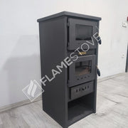 Çelik Fırınlı Odunluklu Soba, Ateş Tuğlalı, Schott Robax Camlı, 8 kW Isıtma