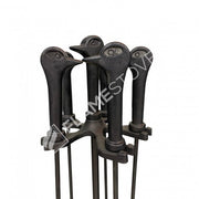FRS-103Ö Fire Stove Ördek Başlı 4'lü Pik Döküm Maşa Takımı: Şömine ve Barbekü İçin Ergonomik Set