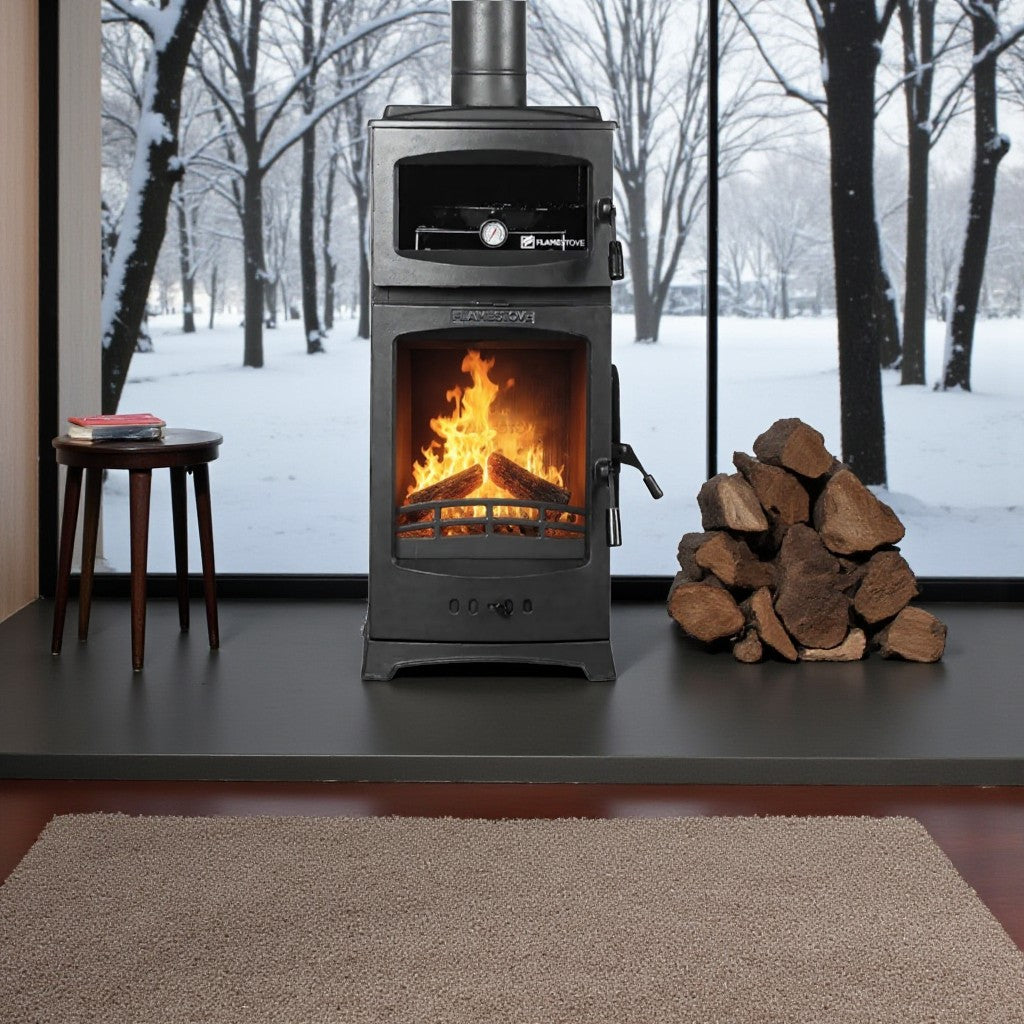Lodi Gurme Fırınlı Döküm Soba, A Sınıfı, Çift Yanmalı, 8 kW 