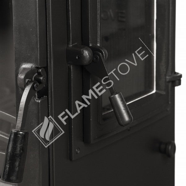Fire Stove Lodi Üç Camlı Yan Yüklemeli Şömine Soba, Yüksek Verimli Odun/Kömür Sobası