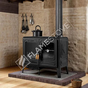 FRS-061 Fire Stove Troy Yatay Kuzineli Döküm Soba, Çift Fırnlı Yüksek Verimli Odun Kömür Sobası
