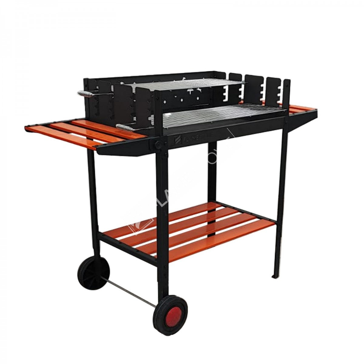 FRS-504T Fire Stove Lüks Tekerlekli Emaye Kaplı Turuncu Barbekü Mangal Taşınabilir