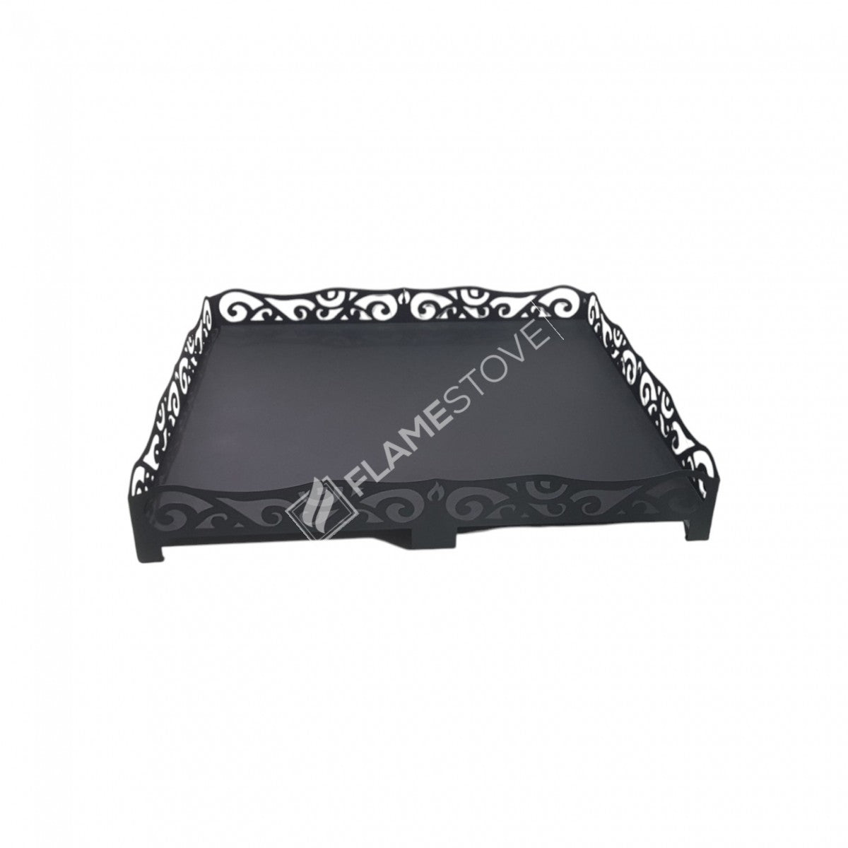 FRS-102KL Fire Stove Lazer Kesim Kilim Desenli 75x75cm Çelik Soba Altlığı