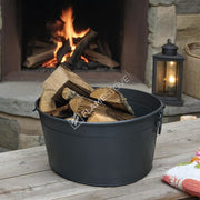 FRS-1353-MAT Fire Stove Mat Siyah Metal Odun Kovası Şömine Aksesuarı
