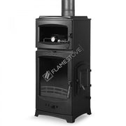 Fire Stove Lodi Gurme Fırınlı Döküm Soba, A Sınıfı, Çift Yanmalı, Robax Camlı, 8 kW