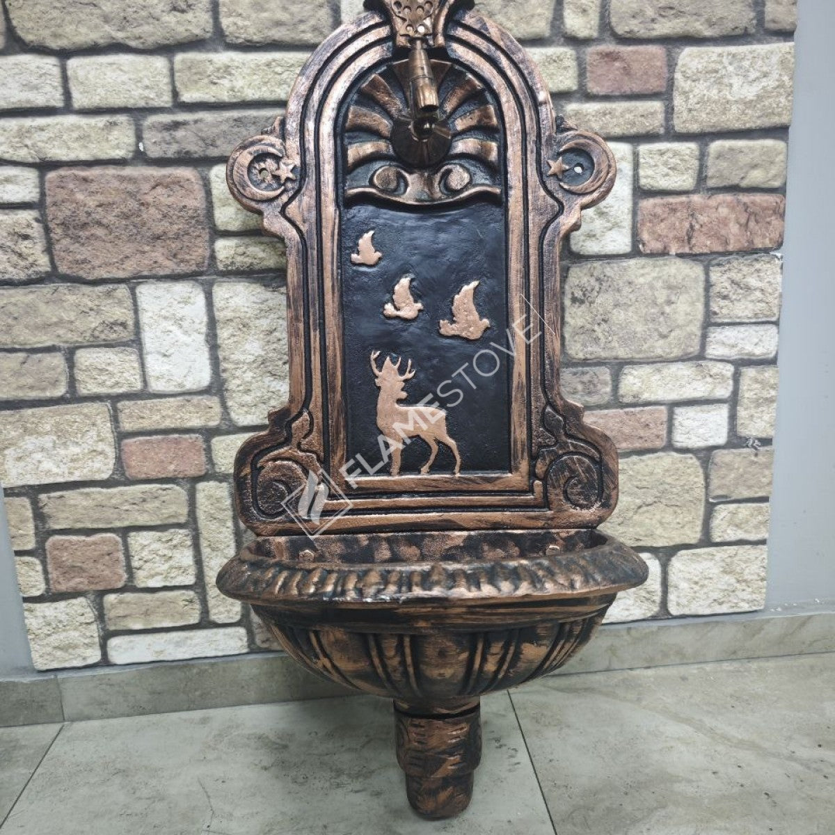 FRS-902 Fire Stove Bakır Desenli Alüminyum Bahçe Çeşmesi
