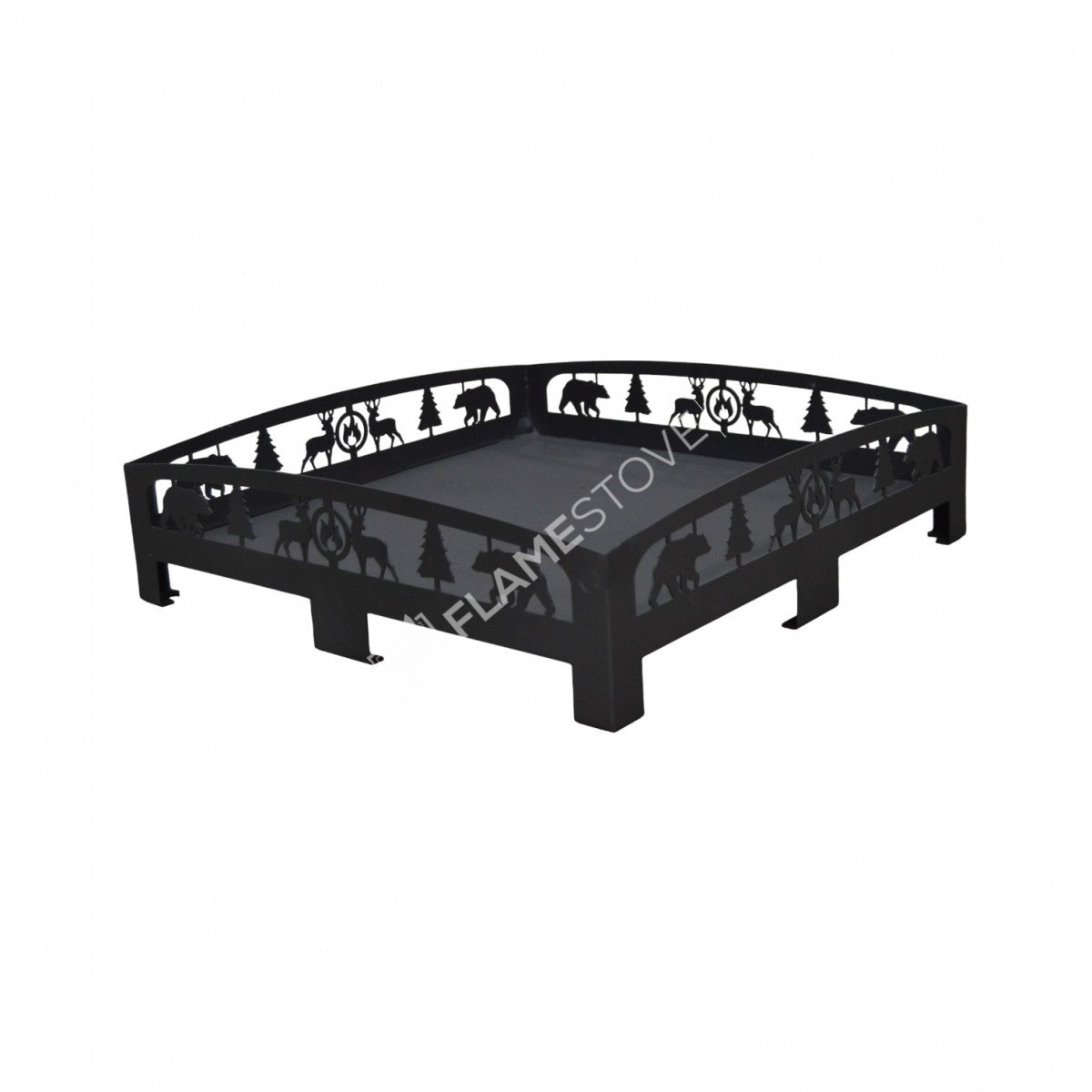 FRS-112D Fire Stove Doğa Desenli Soba Altlığı 50x50 cm Dayanıklı Sac Odunluk