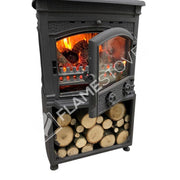 Fire Stove Sirius Maxi Style Fırınlı Döküm Odun Sobası, Çift Yanma, Schott-Robax Cam