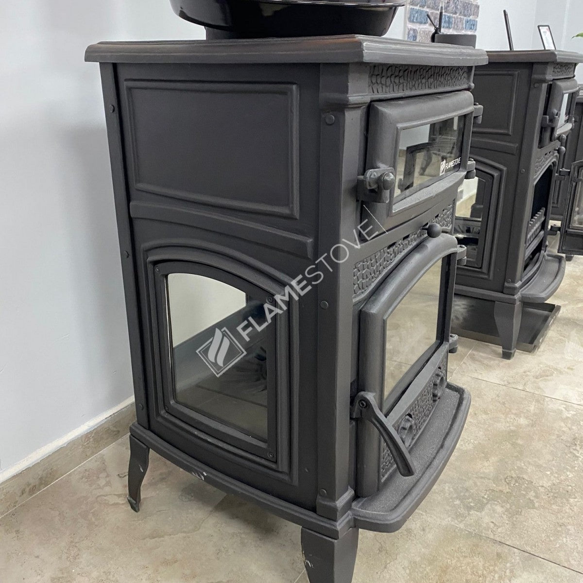 FRS-012YK Fire Stove Sirius Maxi Fırınlı Döküm Odun Kömür Sobası Yüksek Verimli