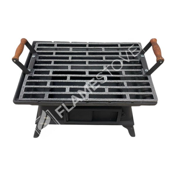 Çok Yönlü Kamp Sobası ve Döküm Mangal Seti FRS-405 FRS-056 Taşınabilir Isıtma Yemek Pişirme Çözümü
