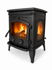 FRS-015 Fire Stove Sirius Ultra 4 Döküm Soba: Yüksek Verimli, Estetik, Schott Robax Camlı FRS-015