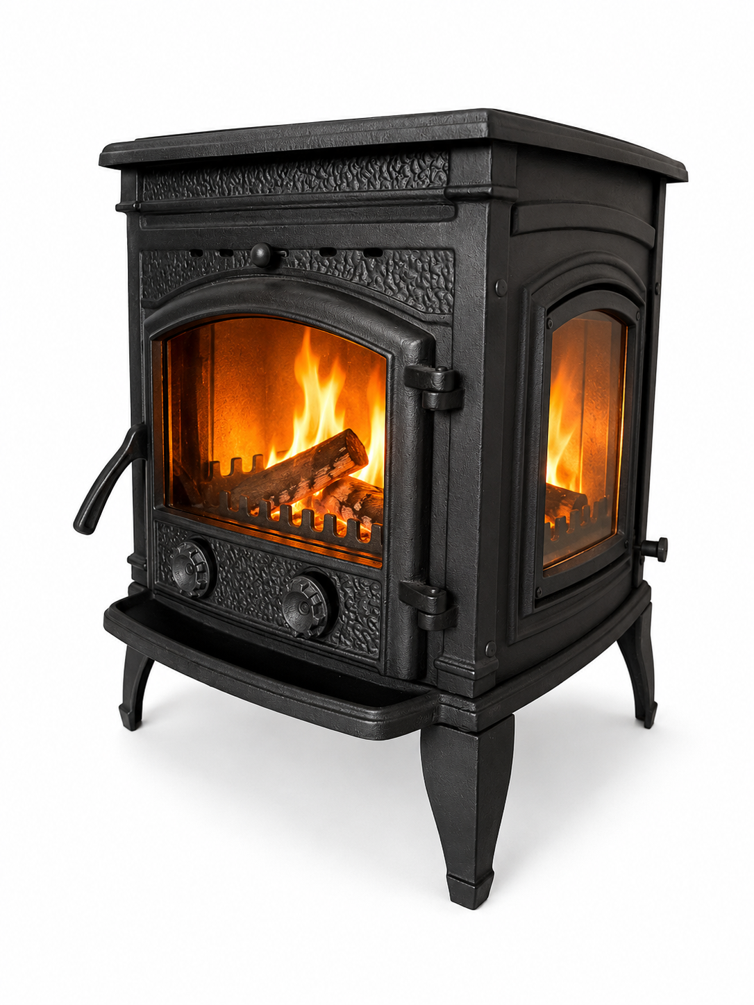 FRS-015 Fire Stove Sirius Ultra 4 Döküm Soba: Yüksek Verimli, Estetik, Schott Robax Camlı FRS-015