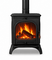 FRS-022 Fire Stove Modena Lux 3 Camlı Döküm Soba: Yüksek Verimli, Kül Boşaltmalı FRS-022