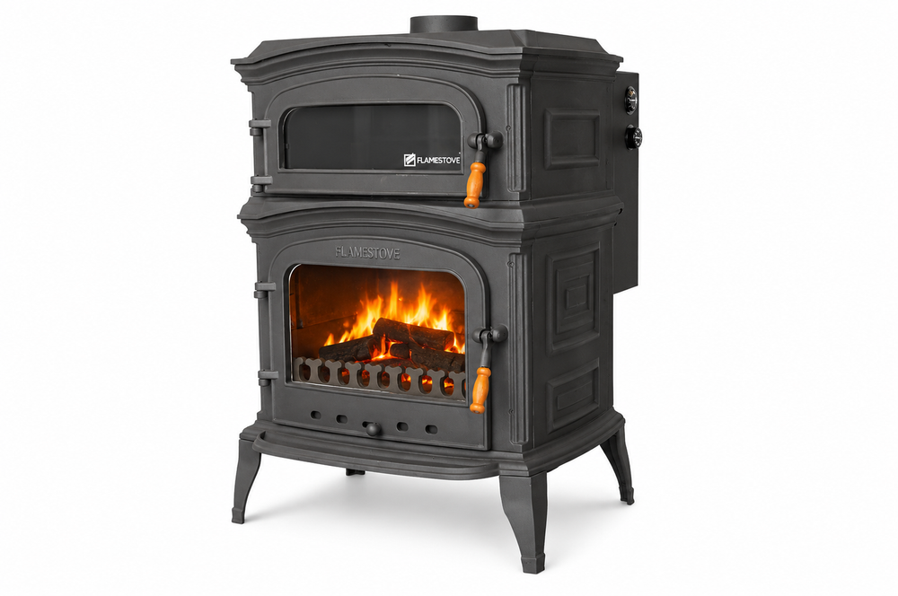 FRS-033SS Fire Stove Döküm Sulu Isıtma Sobası 33 kW Altara Premium Çift Yanma