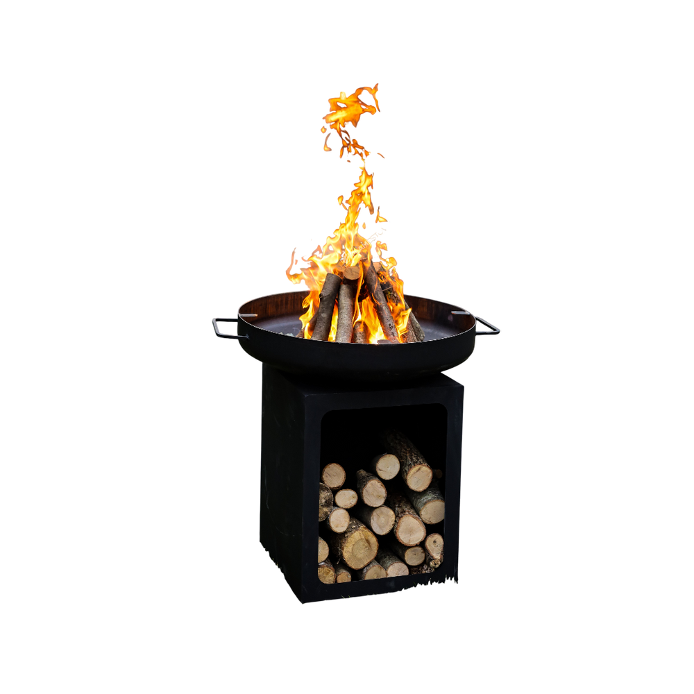 FRS-604 Fire Cook 60cm ST37 Çelik Derin Hazneli Dış Mekan Ateş Çukuru Barbekü