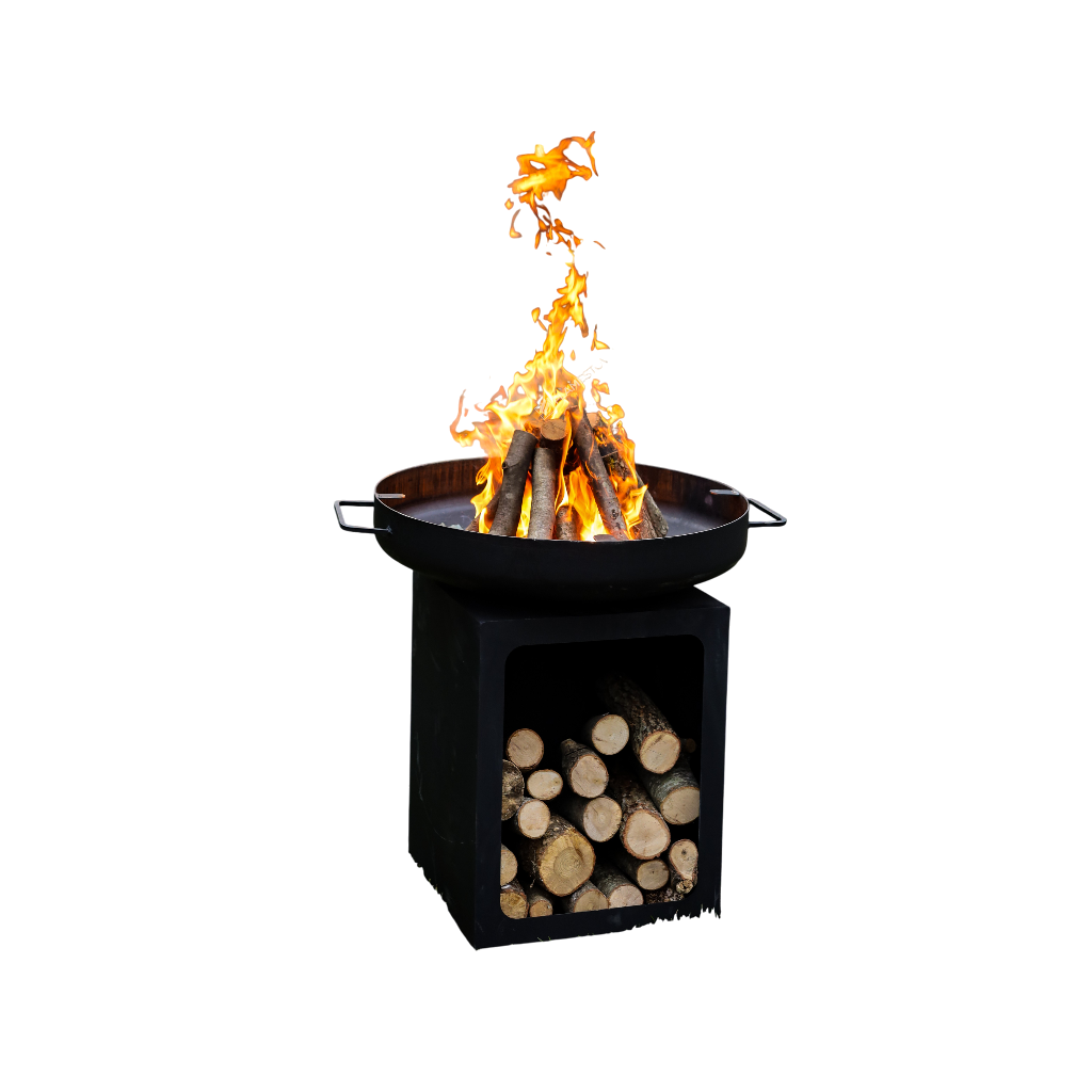 FRS-604 Fire Cook 60cm ST37 Çelik Derin Hazneli Dış Mekan Ateş Çukuru Barbekü