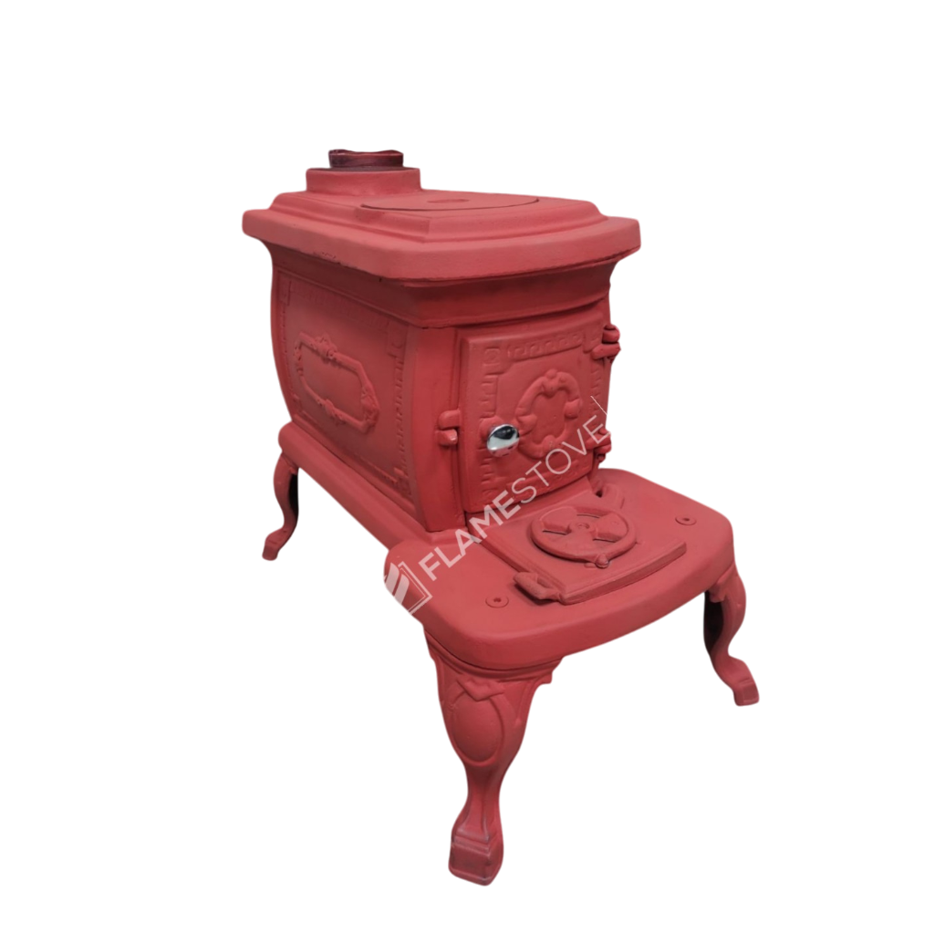 FRS-059K Fire Stove Nostalji Fransız Pik Döküm Soba, Yüksek Verimli Odun Kömür Yakıtlı Isıtıcı.