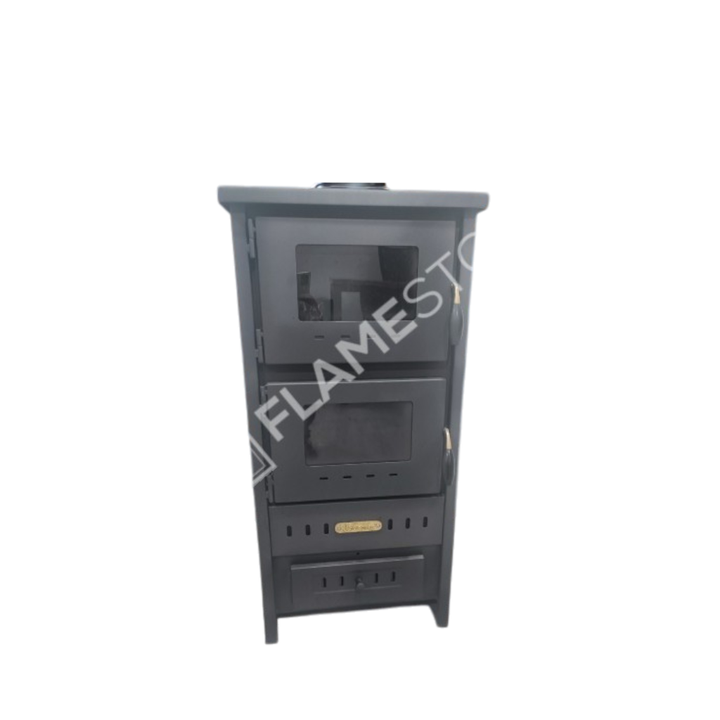 Fire Stove S3 - Çelik Fırınlı Soba: Ateş Tuğlalı, Robax Camlı, 9kW Verimli