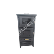 Fire Stove S3 - Çelik Fırınlı Soba: Ateş Tuğlalı, Robax Camlı, 9kW Verimli