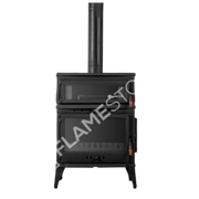 FRS-045YK Fire Stove Retro Lux Emaye Fırınlı Döküm Odun Kömür Sobası Yan Kapaklı Yüksek Verimli.