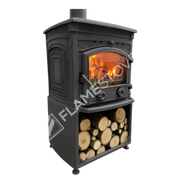 FRS-016ST Fire Stove Sirius Maxi Style Fırınlı Döküm Odun Sobası, Çift Yanma, Schott-Robax Cam FRS-016ST