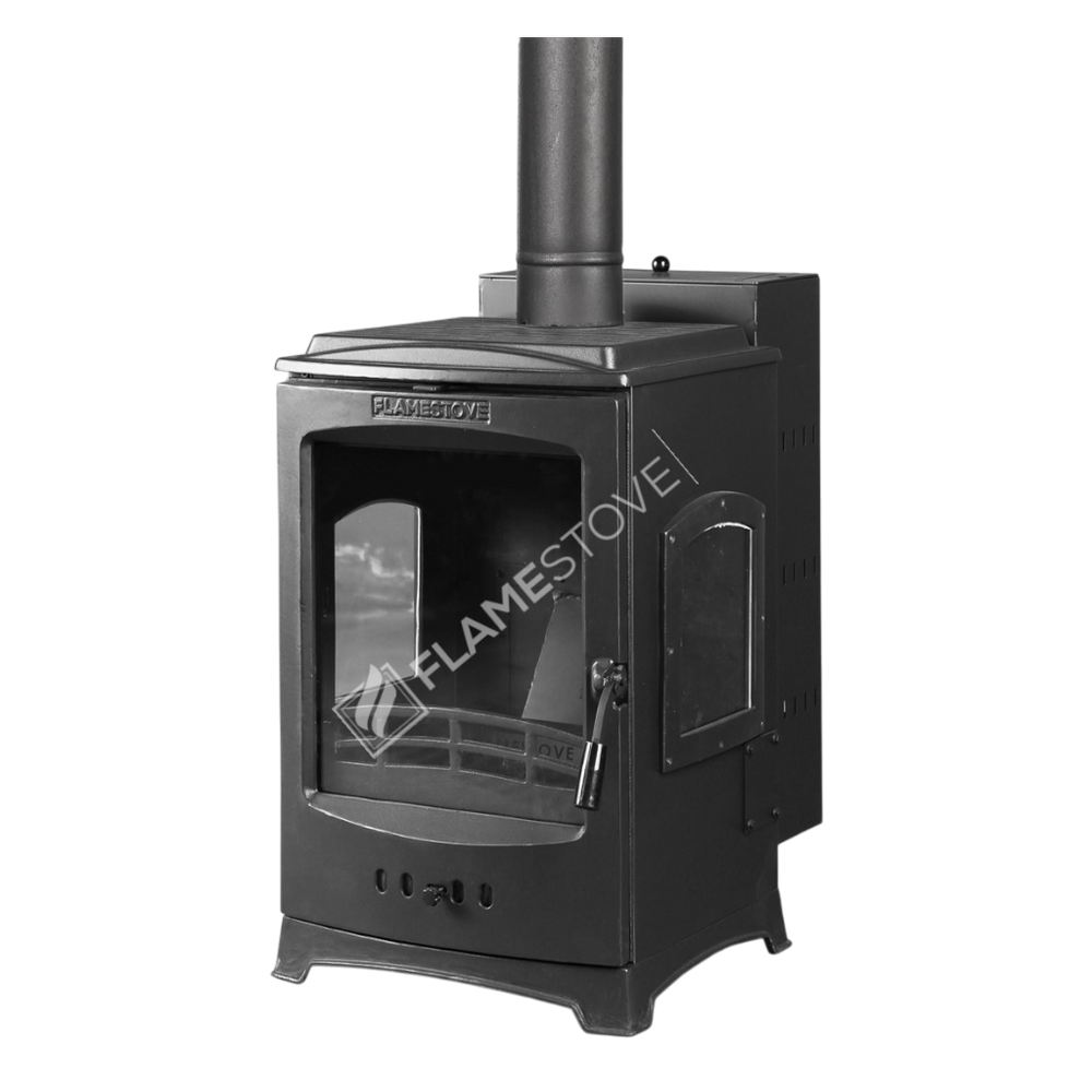Lodi Lux Pelet Soba: Üç Camlı, Yüksek Verimli, 7 kW, Krom Hazneli 