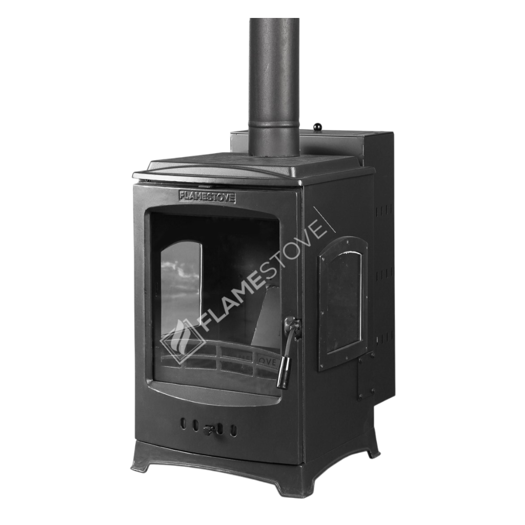 Lodi Lux Pelet Soba: Üç Camlı, Yüksek Verimli, 7 kW, Krom Hazneli 